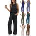 Spring Summer New Casual Women's Two Piece Set Pleated Vest Top Bottoms Matching European American Style Clothing Set_ecoleips.com
