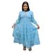 Women's Clothing Fashion Retro Lace Stitching Stand Collar Lantern Sleeve Big Swing Dress_ecoleips.com