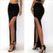 Product Sexy High Waist Side Slit Bodycon Colorful Multi-color Leg-revealing Long Dress_ecoleips.com