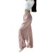 Women's Clothing Personality Trend Drawstring Leisure Elastic Waist Multi Color Trousers_ecoleips.com