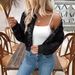Aria Basics 2025 Autumn Winter New Elegant Women's Jacquard Lace Sheer Zipper Short Jacket Coat_ecoleips.com
