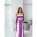Women's Clothing Women's Elegant Style Fashion Contrast Color High Waist Suspender Dress 68521_ecoleips.com