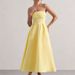 Women's High End Solid Color Strapless Bandage Dress Slim Fit Bodycon Long Evening Gown_ecoleips.com