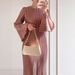 Women's Solid Color Round Neck Flared Long Sleeve Pleated Flowy Maxi Dress – Casual Spring Fall Gown 2026_ecoleips.com