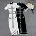 Ice Silk Slim Fit Color Block mid Length Dress with Pocket for Women Elegant Luxury Early Autumn New Style 2026_ecoleips.com