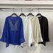 V-Neck Ramie Blouse With Pearl Bead Embroidery, Lightweight Loose-Fit Shirt For Sun Protection Breathable Ramie-Blend Fabric_ecoleips.com
