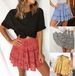 Aria Basics Aria Basics 2023 Summer European And American Women's Fashion High-Waisted Ruffled Floral A-Line Short Skirt For Women_ecoleips.com