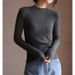 Women's High Elastic White Ribbed Base Layer Long Sleeve T-Shirt Stand up Collar Slim Fit Autumn Winter Inner Layer Top_ecoleips.com