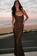 2025 Spring/Summer New Elegant Strapless Sexy Rhinestone Women's Dress Gown_ecoleips.com