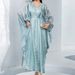 Four Seasons Commuter Bat Shirt Dress Chiffon Diamond Muslim Elegant Robe_ecoleips.com