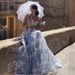 Women's Clothing Sleeveless Fashion Floral Sling Strapless Strappy Big Swing Skirt Organza Dress_ecoleips.com