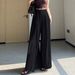 Suitable For All Seasons Tencel Linen Bowknot Wide-Leg For Women Summer High-Waist Loose Draped Sun-Protective Cotton-Linen Floor-Length Lazy_ecoleips.com