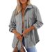 Versatile Turn-down Collar Shirt For Women 2025 Autumn Winter New Long Sleeve Blouse_ecoleips.com