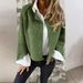 Women's Loose Fitting Short Cashmere Long Sleeved Jacket Autumn Winter Relaxed Everyday Wear Comfortable Feshion_ecoleips.com