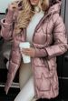 Winter Women's Hooded Longline Puffer Jacket, 3-Zip Design, Detachable Hood, Lightweight Warm Coat For Commuting, Travel_ecoleips.com