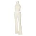Women's Summer Halter Neck Sleeveless Tank Top And High Waisted Flared Pants Two Piece Set European American Style_ecoleips.com