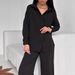 Women's Solid Color Cardigan & Wide-Leg Pants Set – Casual Comfort Outfit With Pockets | Relaxed Fit_ecoleips.com