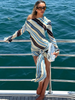 Mozision Striped Print Long Sleeve Sexy Mini Dress Women Elegant Diagonal Collar Backless Bodycon Ruched Club Party Dress Female_ecoleips.com