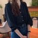 2024 Spring And Autumn New Salt Lantern Long Sleeve Polka Dot Chiffon Shirt Women's Loose Design Niche Light Ripe Top_ecoleips.com