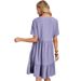 Summer Elegant Casual Dress for Women Loose Fit Short Sleeved Waisted Cross Border Foreign Trade European American Style_ecoleips.com
