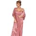 Aria Basics European American Cross-Border Camisole For Women, High-End Ice Silk Three-Quarter Sleeve Robe And Nightdress Two-Piece_ecoleips.com