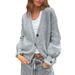 Minimalist Button-Up Knit Cardigan – Oversized Long-Sleeve Open-Front Sweater For Women (V-Neck, Solid Colors, Effortless Resort & Daily Wear)_ecoleips.com