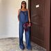 Women's Vintage Denim Tank Top + High Waist Straight Leg Pants Set – Retro Casual Outfit_ecoleips.com