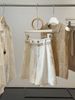 Women's White Cotton Linen Wide Leg Shorts Casual High Waisted Loose A-Line Style Flattering for Petite Figures Summer Straight Leg Pants_ecoleips.com