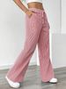 Striped Trousers For Women Casual Versatile Street Style Loose Wide Leg_ecoleips.com