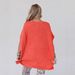 Cross-border European And American Women's Clothing TK2025 Twisted Stripe Round Neck Bat Sleeve Spliced Slit_ecoleips.com