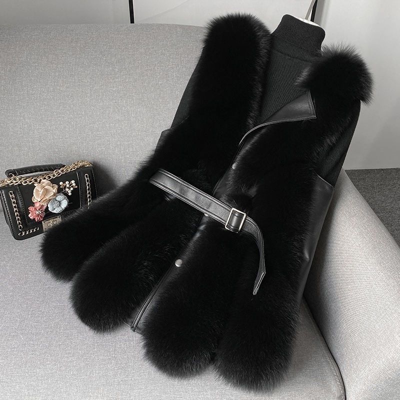 Faux Fur Vest For Women – Winter Fashion Outerwear | Plush Fox-Like Texture | V-Neck | Sleeveless | M-3XL_ecoleips.com