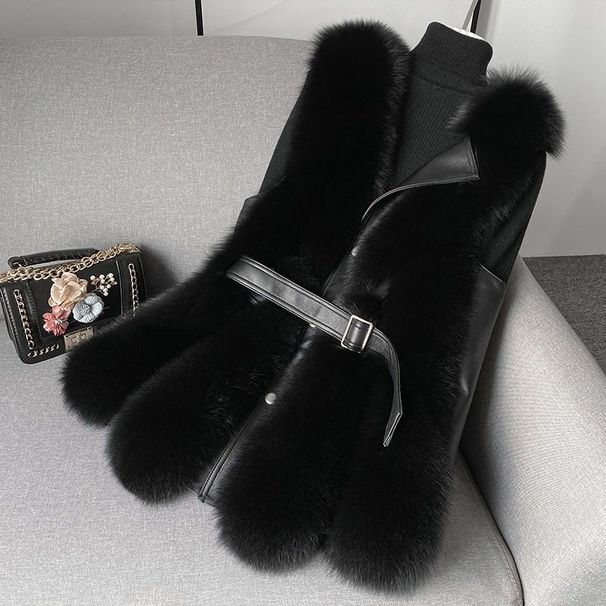 Faux Fur Vest For Women – Winter Fashion Outerwear | Plush Fox-Like Texture | V-Neck | Sleeveless | M-3XL_ecoleips.com