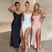 Women's Clothing Sexy Dress Slimming And Slimming Backpack Hip Slit Party Suspender Dress_ecoleips.com