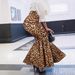 Leopard Print Fishtail Midi Skirt – Elegant Bodycon Skirt With Slimming Ruched Waist For Women (Brown, S-XXL)_ecoleips.com