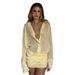 2026 Spring New Women's Fashion Sexy Turn-Down Collar Slim Fit Bodycon Tie Shirt Elegant Dress Short Skirt For Women_ecoleips.com