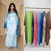 Modest Abaya Dress Women's Gradient Color Party Dress Plus Size Bat Sleeve Fashion England Style Polyester Spring/Autumn Summer Dress_ecoleips.com