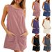 Women's Corduroy Sleeveless Y2K Jumper Dress, Vintage Aesthetic Fall Winter Casual Mini Dress For Women_ecoleips.com