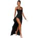ng2510292 2025 Autumn Winter New Sexy Back Tie Split Evening Solid Color Strap Dress Fashion_ecoleips.com