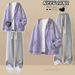 Korean Streetwear Hoodie & Jogger Set For Women – Oversized Fleece-Lined Two-Piece (Beige/Black/Purple/Green, XS-XL) | Trendy Anime Print_ecoleips.com