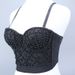 Luqiuguo Women's Inner Black Pearl Camisole Vest Outer Wear Beautiful Back Sexy Tube Top DB992_ecoleips.com