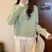 real-shot Short Sweatshirt For Petite Women, Spring And Autumn Thin Loose-fitting Design, Niche_ecoleips.com