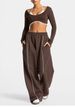 K Loose Yoga Pants, Fashionable And Comfortable, Casual Straight Leg Yoga Pants, Elastic High Waisted Fitness Pants_ecoleips.com