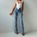 Women's Clothing Jeans Spring Ring Rhinestone Splicing Design Straight Trousers_ecoleips.com