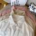 Women's Petite Short Striped Long Sleeved Shirt Jacket Korean Style Versatile Design Early Spring in Stock Real Photos_ecoleips.com