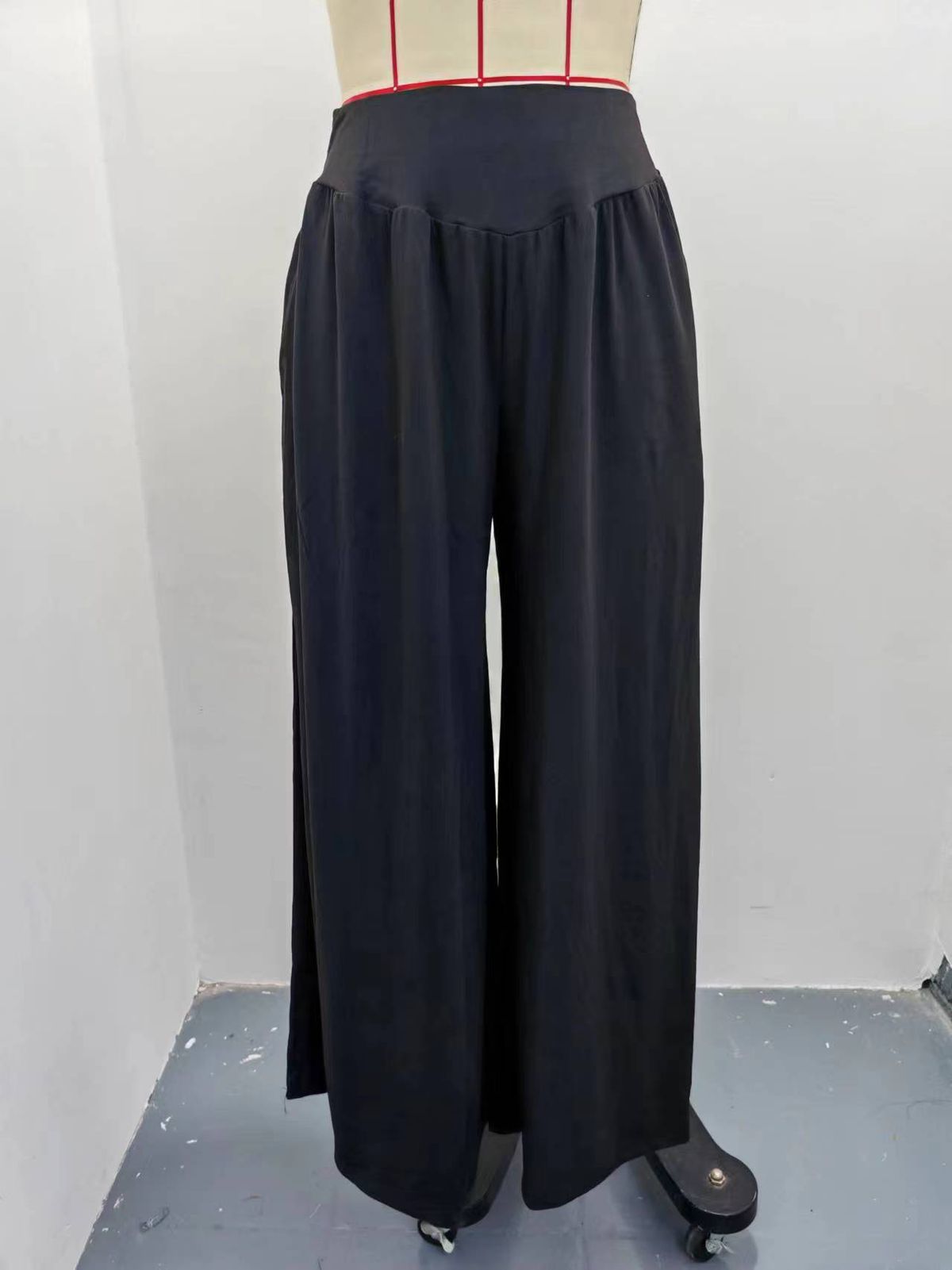 K New Loose Pants With A Drooping Feel, Women's High Waisted Wide Leg Pants_ecoleips.com