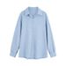 Chiffon For Women Early Spring 2025 Fashionable Design Sense Niche Loose Layered White Base Shirt_ecoleips.com