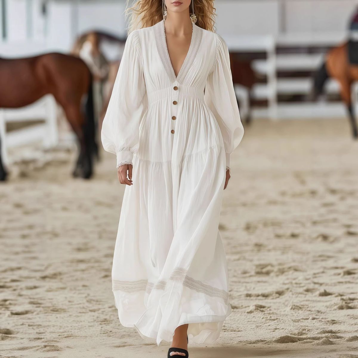 2026 European And American French-style Early Spring New Long-sleeved Women's Shirt, Autumn Elegant White Dress_ecoleips.com