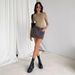 2026 European And American Women's Fashion Autumn Versatile Irregular Base Shirt T-Shirt Round Neck Solid Color Slim-Fit_ecoleips.com