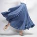 K Women's New Half Length Skirt, Solid Color Long Skirt, Loose And Oversized Skirt, Pleated A-line Skirt_ecoleips.com