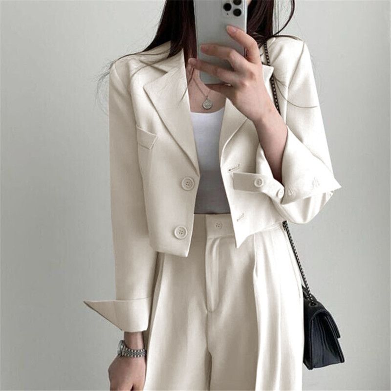 Women's Clothing Camel Suit Jacket Spring And Autumn Small Street Style Casual Suit Tops_ecoleips.com
